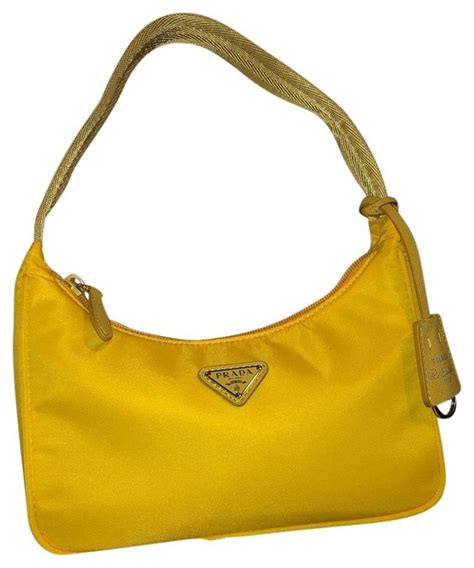 prada hobo bag yellow|vintage Prada hobo bag.